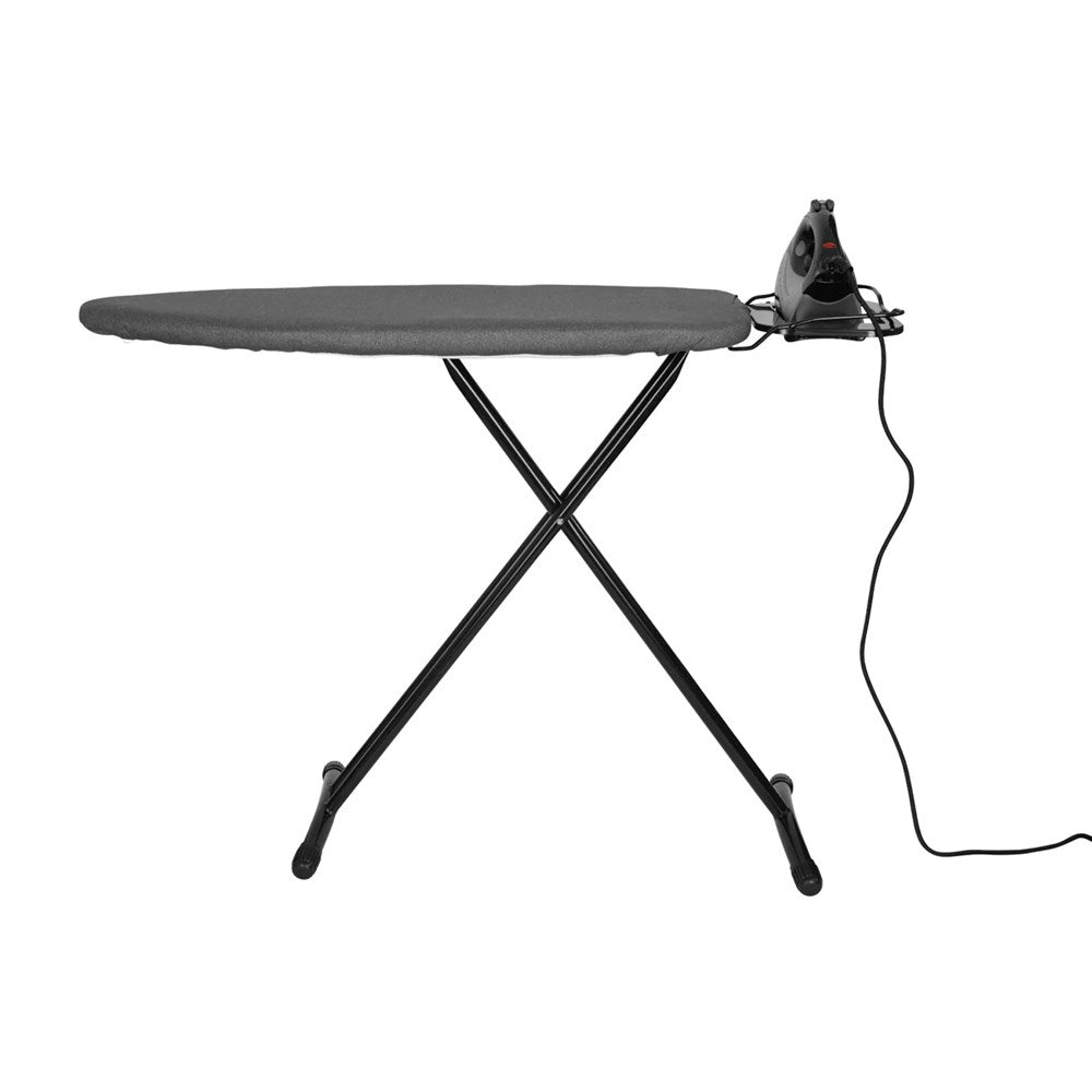 Noble & Price Ironing Board, with Iron Rest and T-Legs, Grey