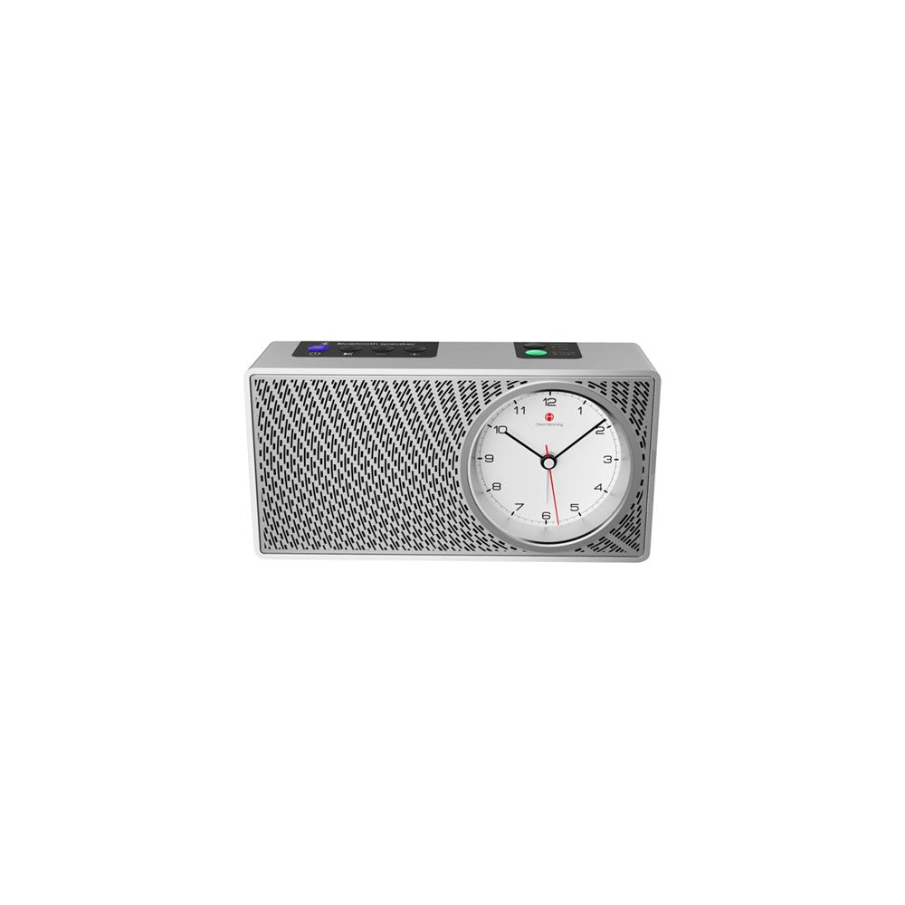Oliver Hemming Bluetooth Alarm Speaker Robin, Night Light, Silver