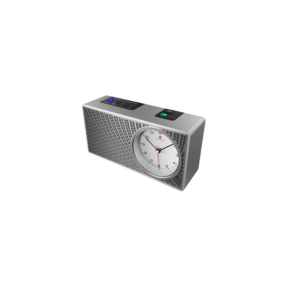 Oliver Hemming Bluetooth Alarm Speaker Robin, Night Light, Silver