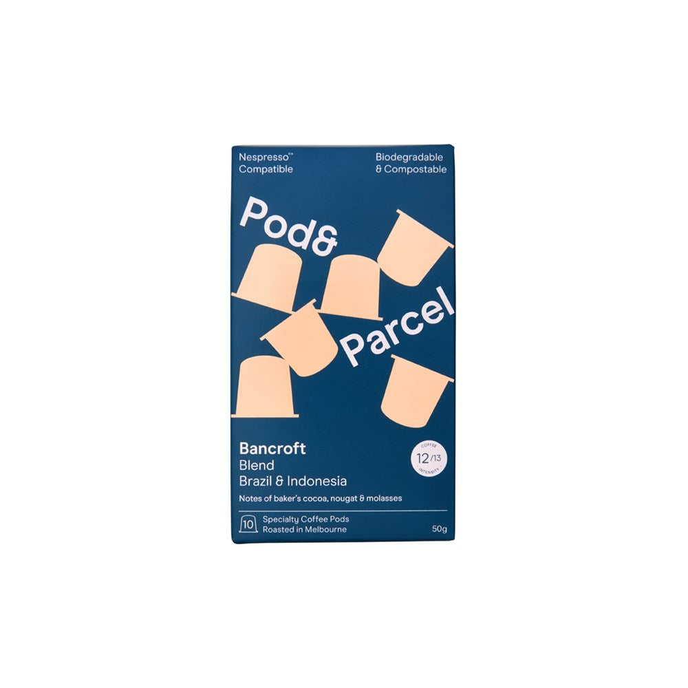 Pod & Parcel Coffee Pods Bancroft, Intensity 11/13