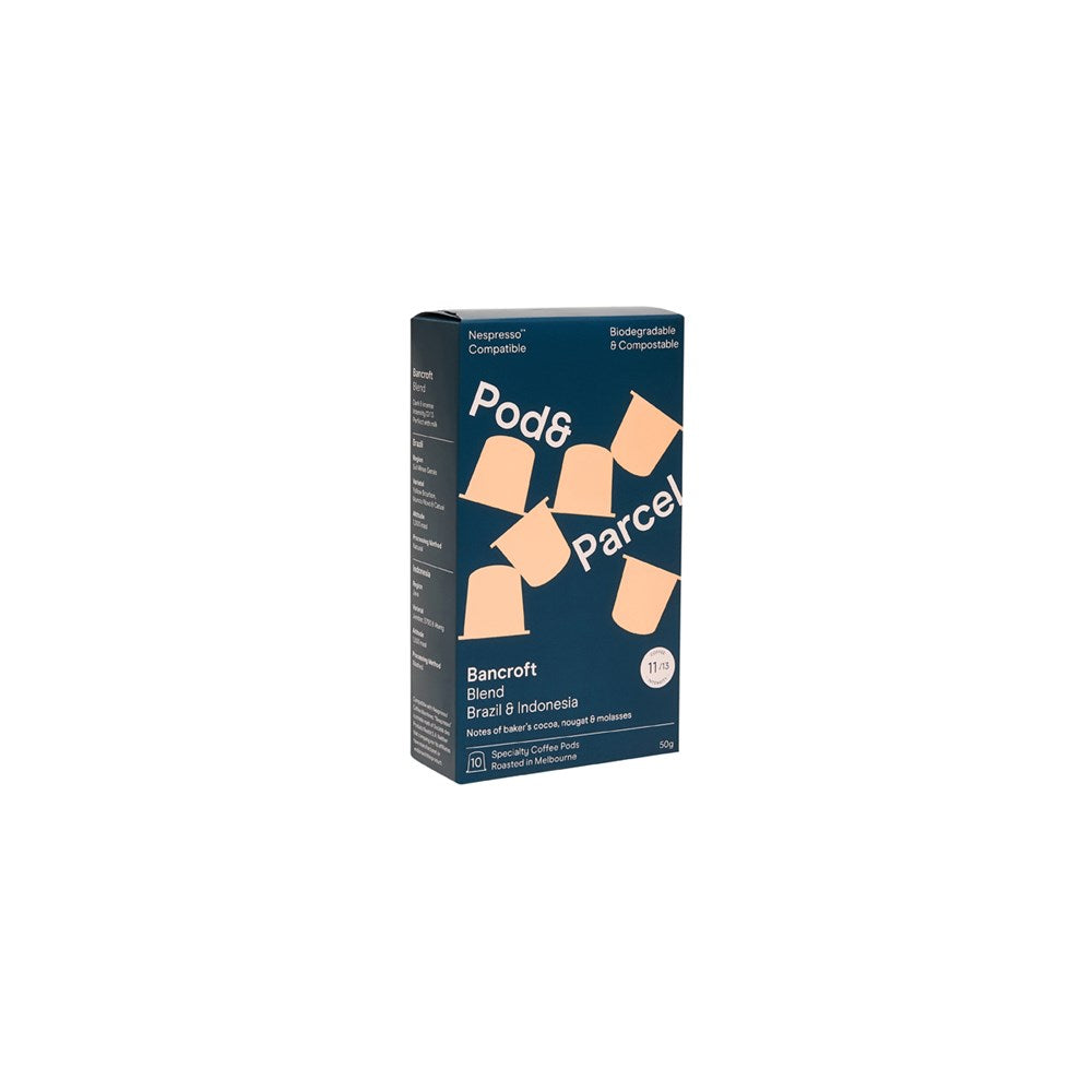 Pod & Parcel Coffee Pods Bancroft, Intensity 11/13