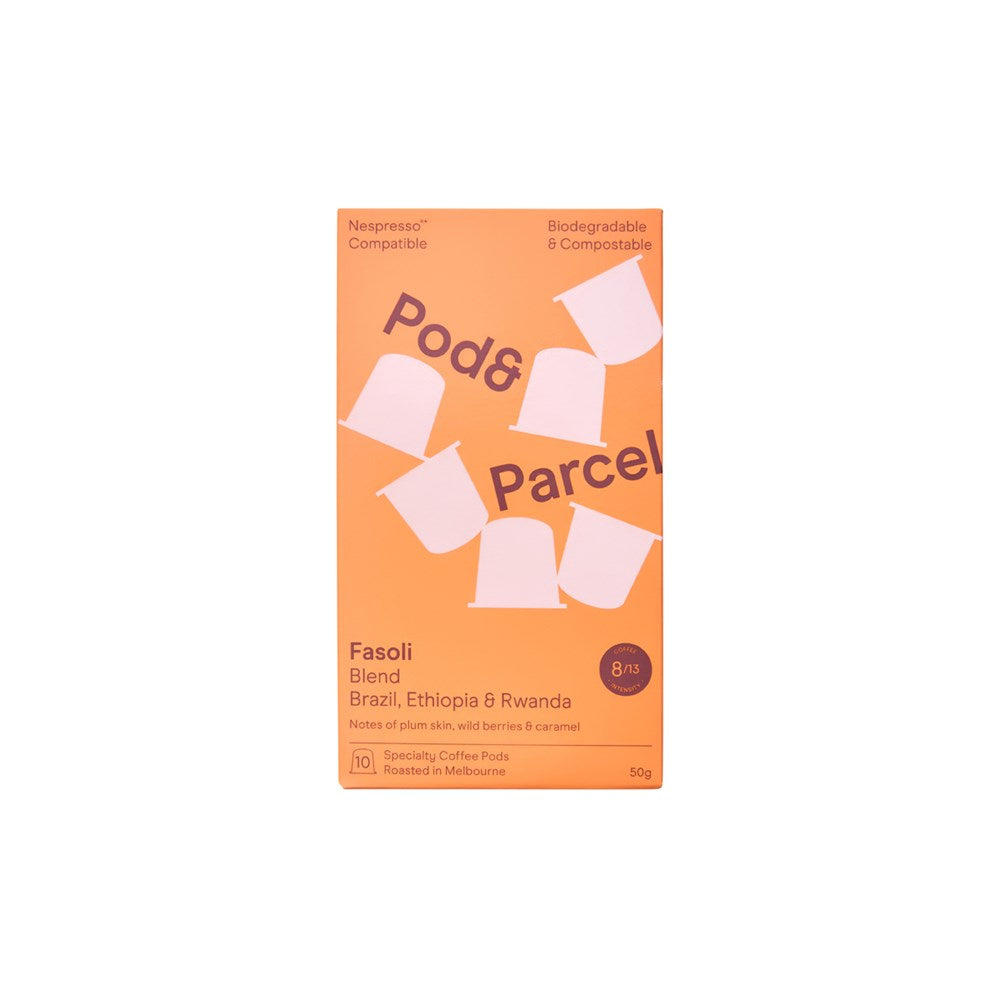 Pod & Parcel Coffee Pods Fasoli, Intensity 8/13