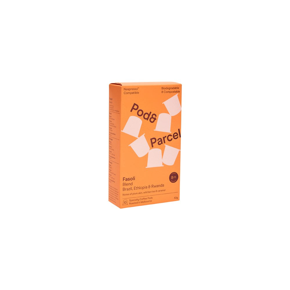 Pod & Parcel Coffee Pods Fasoli, Intensity 8/13