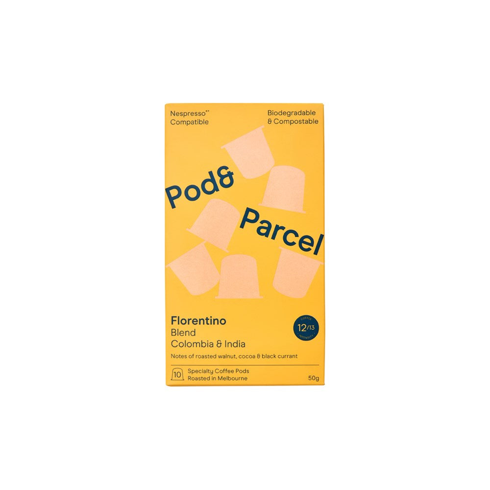 Pod & Parcel Coffee Pods Florentino, Intensity 12/13