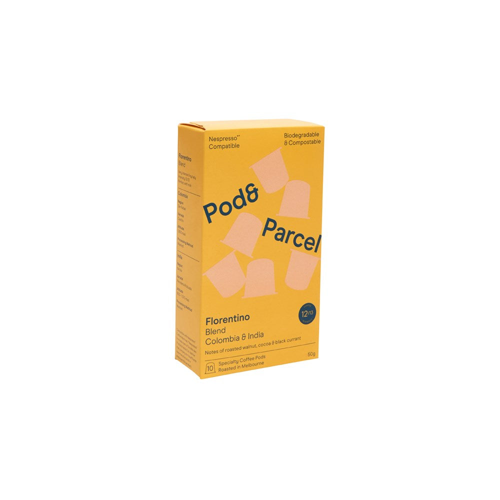 Pod & Parcel Coffee Pods Florentino, Intensity 12/13