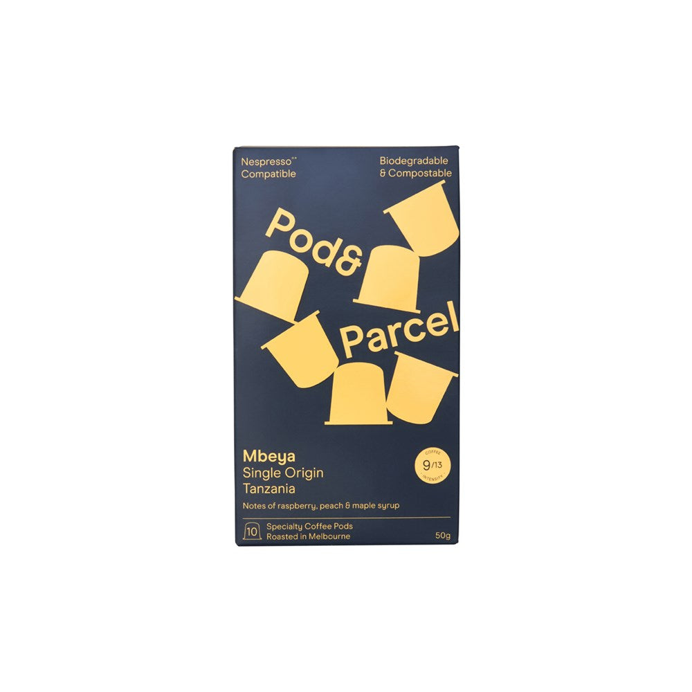 Pod & Parcel Coffee Pods Mbeya, Intensity 9/13