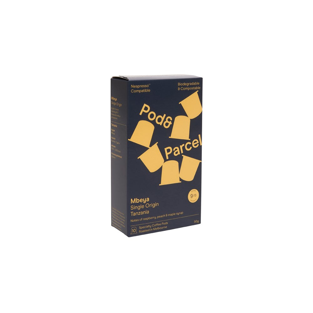 Pod & Parcel Coffee Pods Mbeya, Intensity 9/13