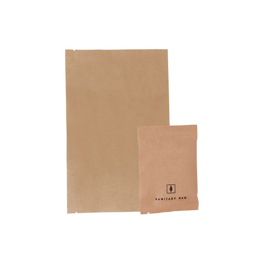 Planet Positive Biodegradable Sanitary Bag, Kraft Sachet