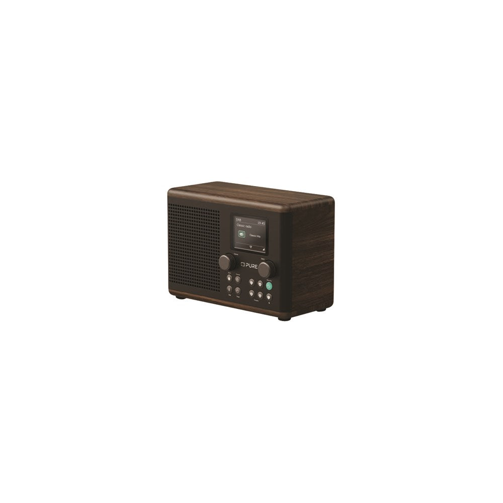 Pure Bluetooth Alarm Radio Speaker Classic H4, Black/Walnut