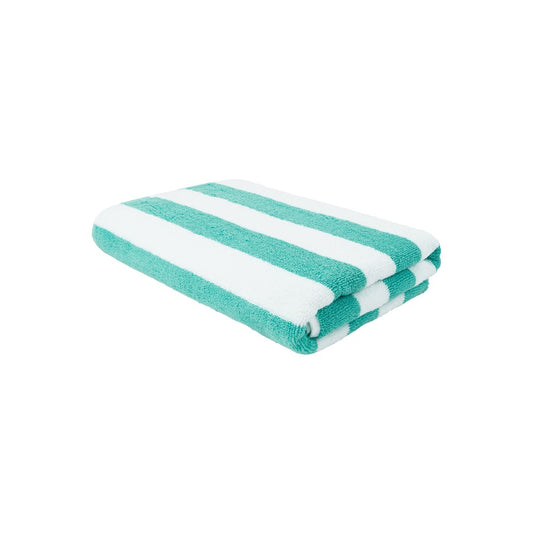 Simba Pool Towel Vat Dyed, 100% Soft Cotton, 476gsm, Green/White