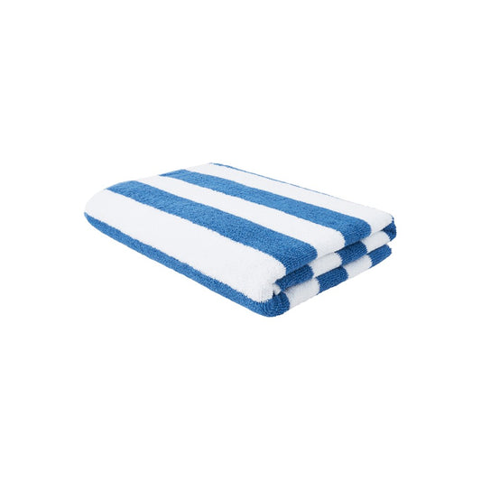 Simba Pool Towel Vat Dyed, 100% Soft Cotton, 476gsm, Blue/White