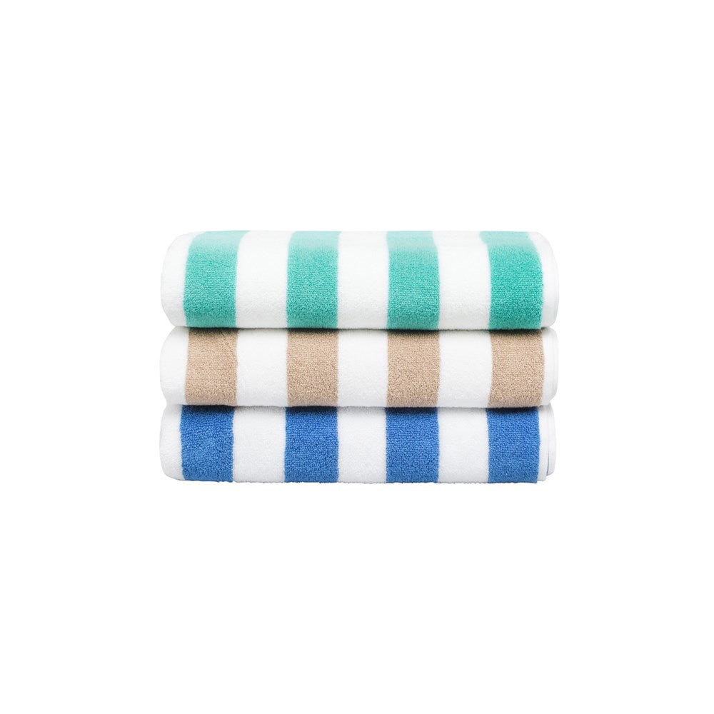 Simba Pool Towel Vat Dyed, 100% Soft Cotton, 476gsm, Latte/White