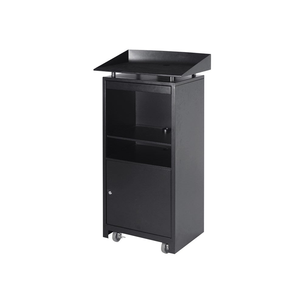 SKS Rostrum PREMIUM, Lamp/Mic/Shelves/Storage, Mild Steel, Black