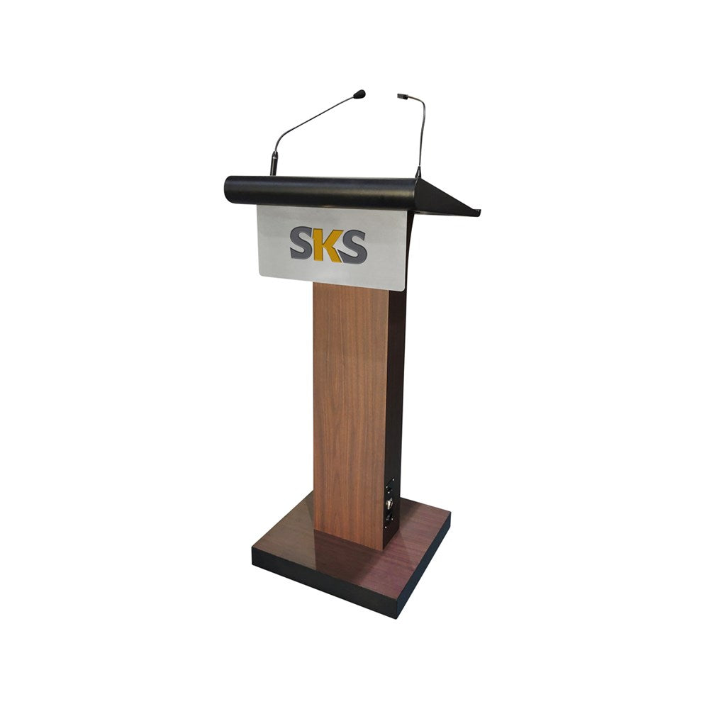 SKS Rostrum PREMIUM, Lamp/Mic, Plywood/Stainless Steel