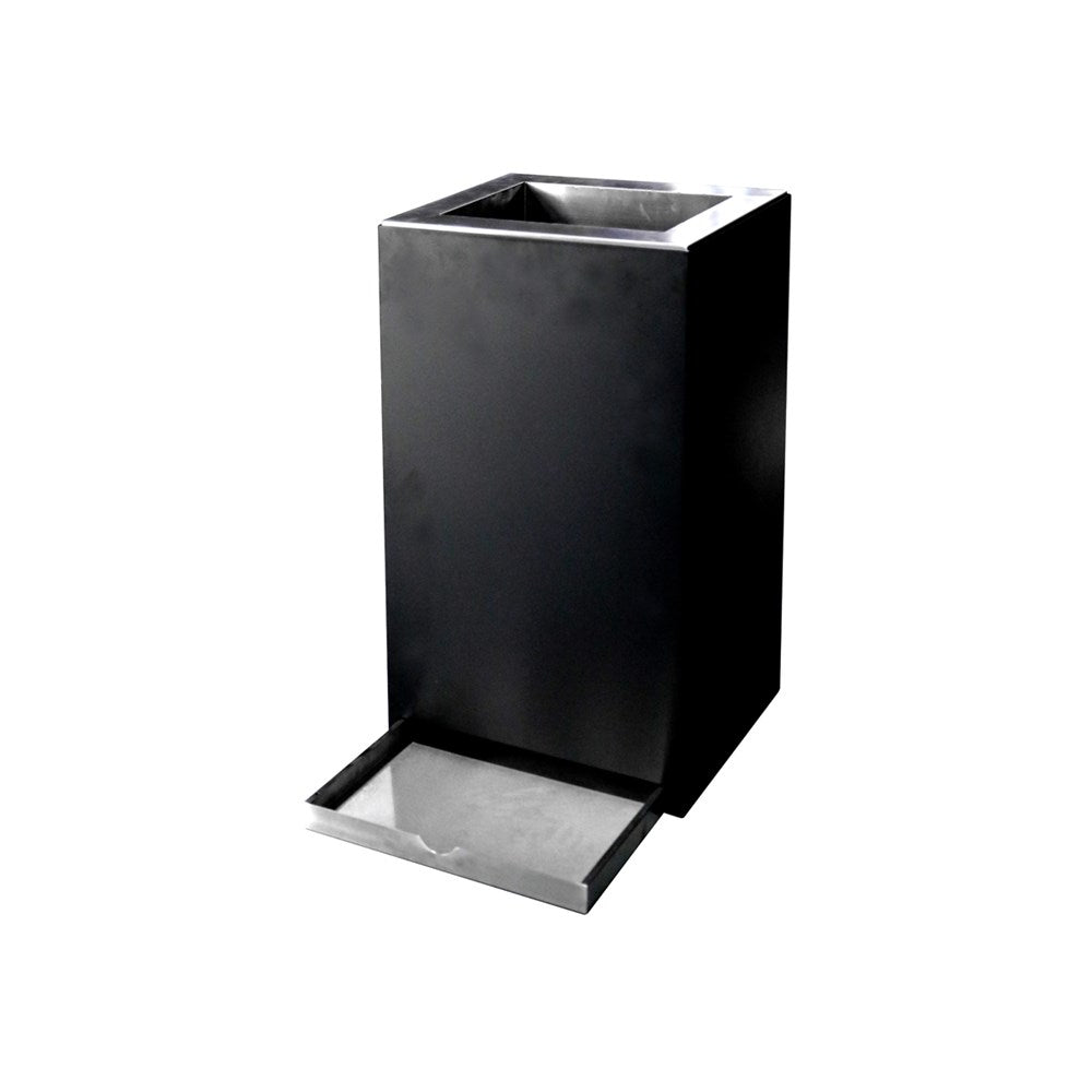 SKS Umbrella Stand, Lasercut Letters, Mild/Stainless Steel, Black