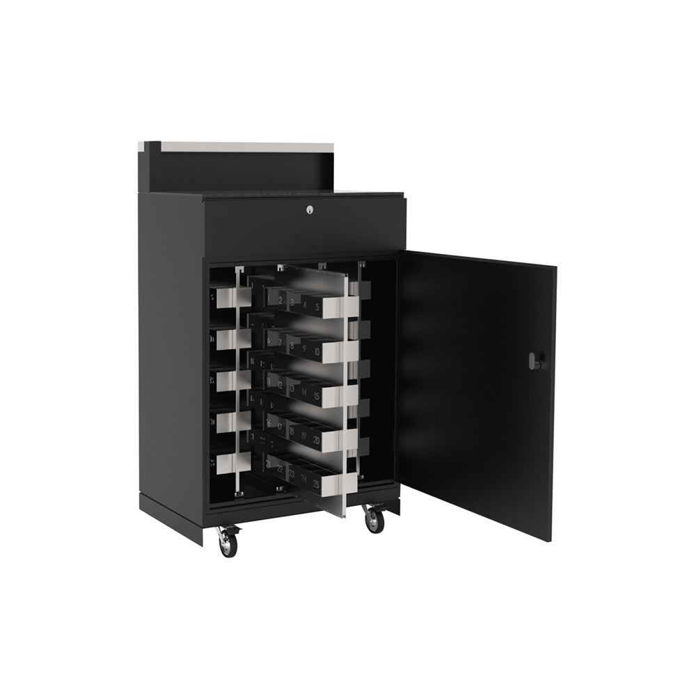 SKS Valet Podium TENAZ, 50 Numbered Key Slots, Black/White