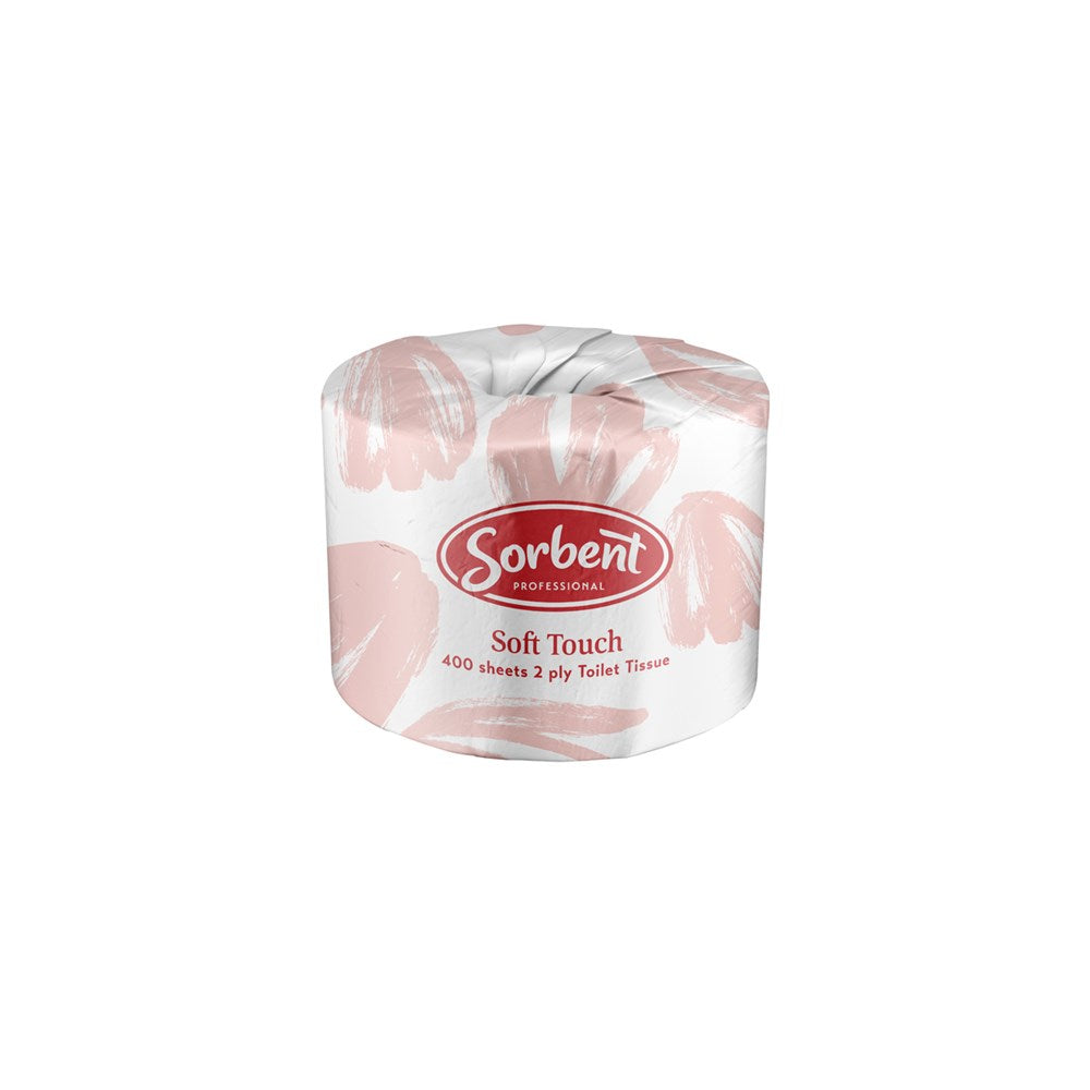 Sorbent Toilet Tissue Soft Touch, 2 Ply 400 Sheet, Ctn 48