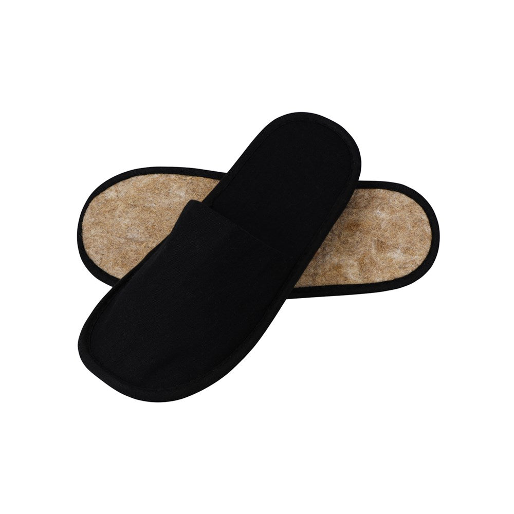 Seedling Sole Slippers Closed-Toe, Flax Sole, 29cm, Black