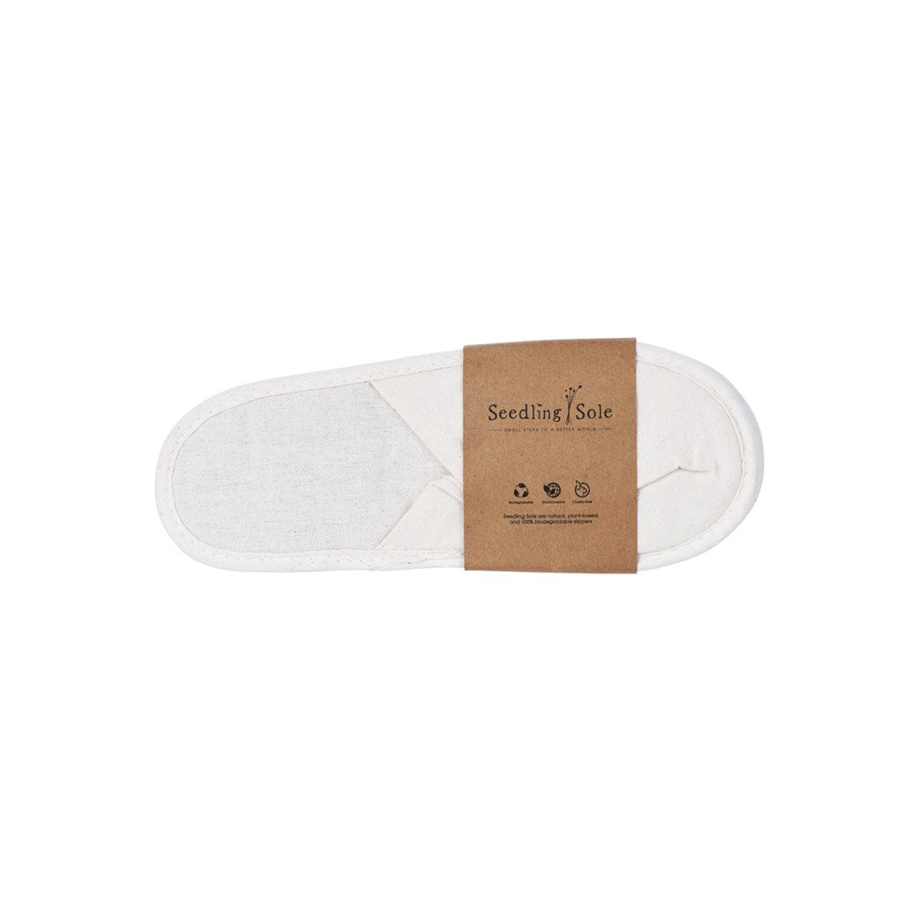 Seedling Sole Slippers Closed-Toe, Flax Sole, Kraft Wrap, Wheat