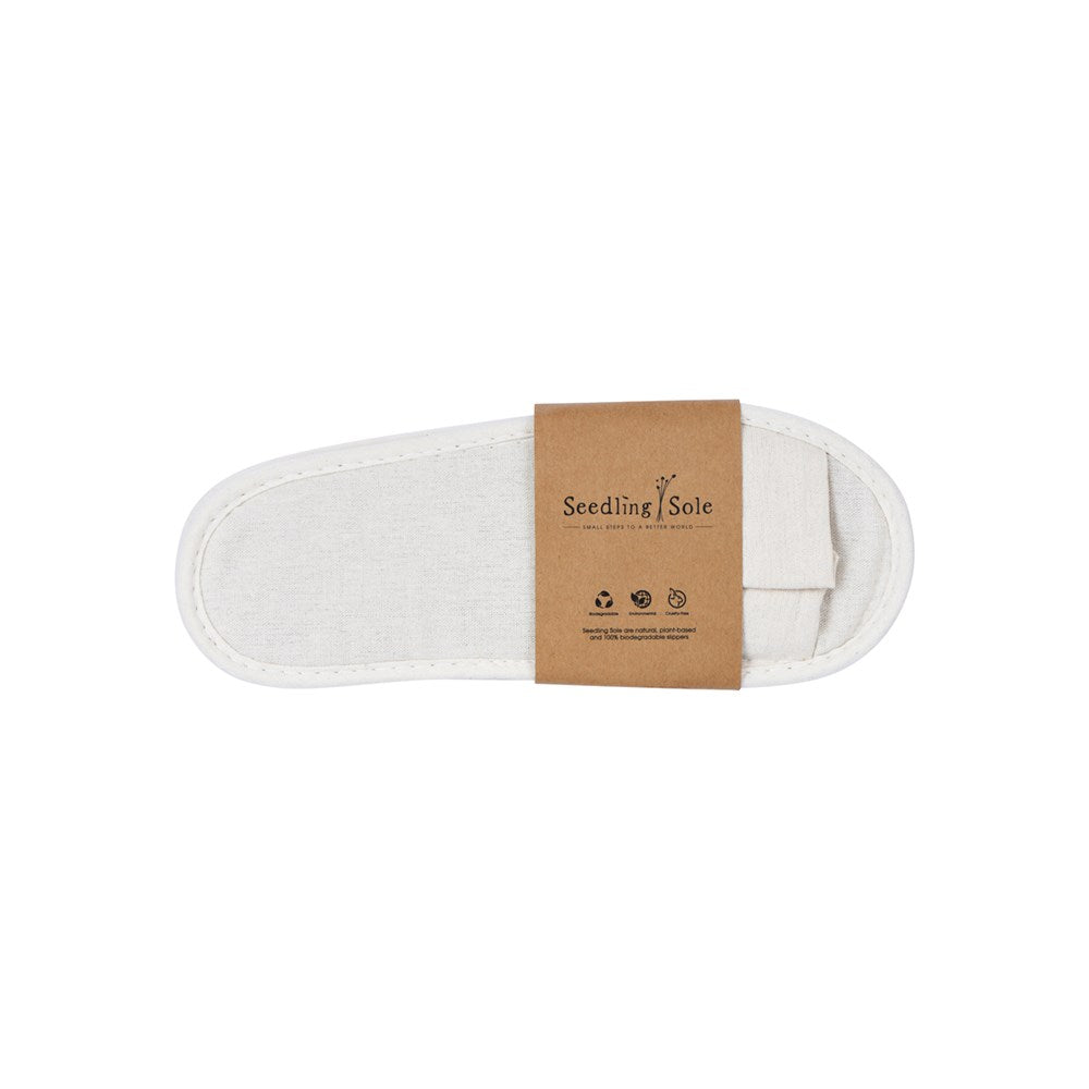 Seedling Sole Slippers Open-Toe, Cork Sole, 29cm, Wheat