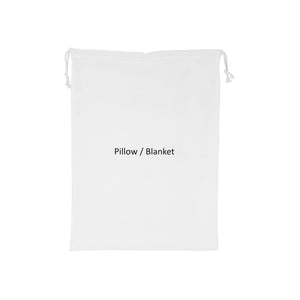 Pure White Biodegradable Pillow & Blanket Bag with Drawstring