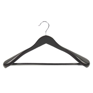 Luxury Wooden Hanger with Rod, Black Colour