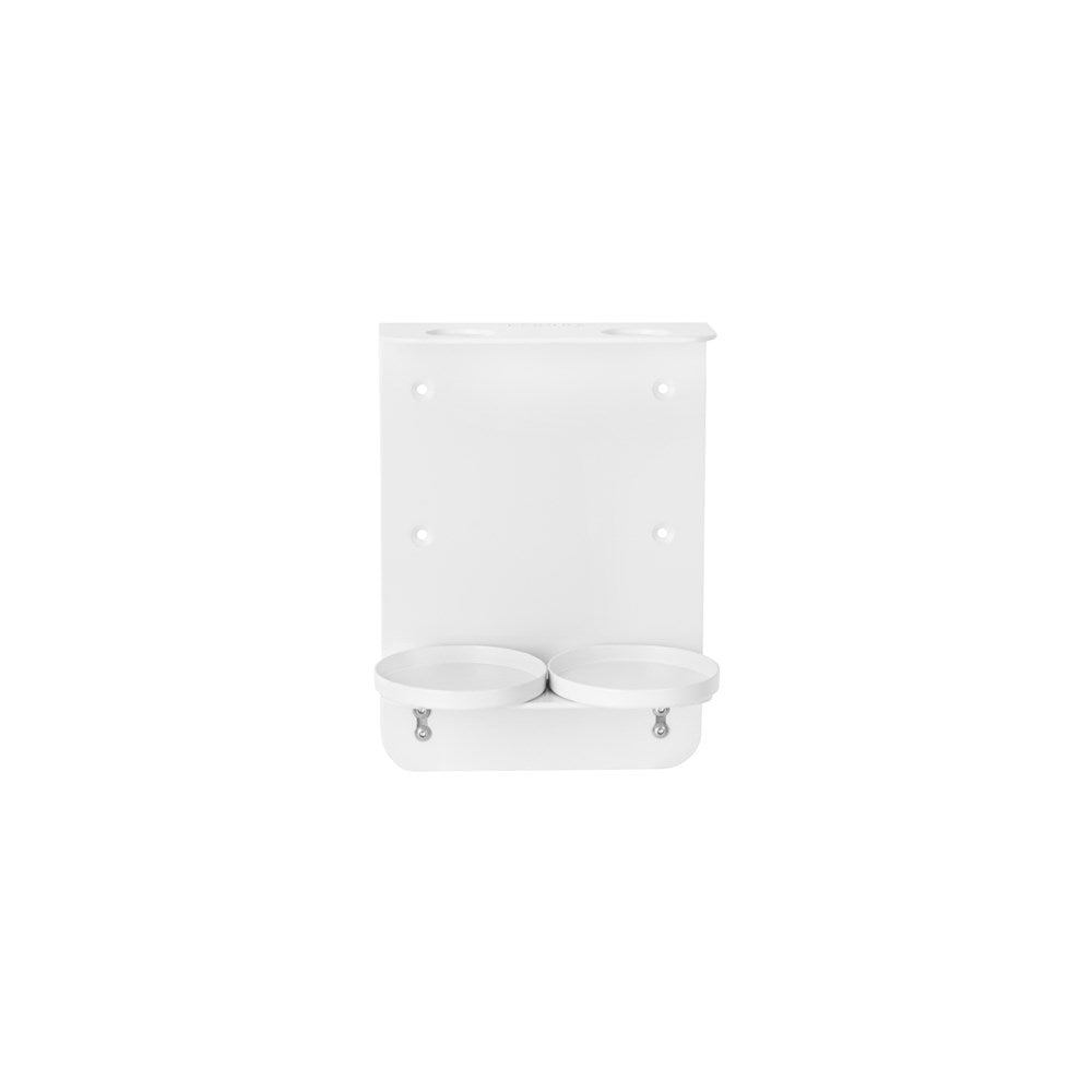 Double Wall Holder, Suits 500ml Bottles, Matt White
