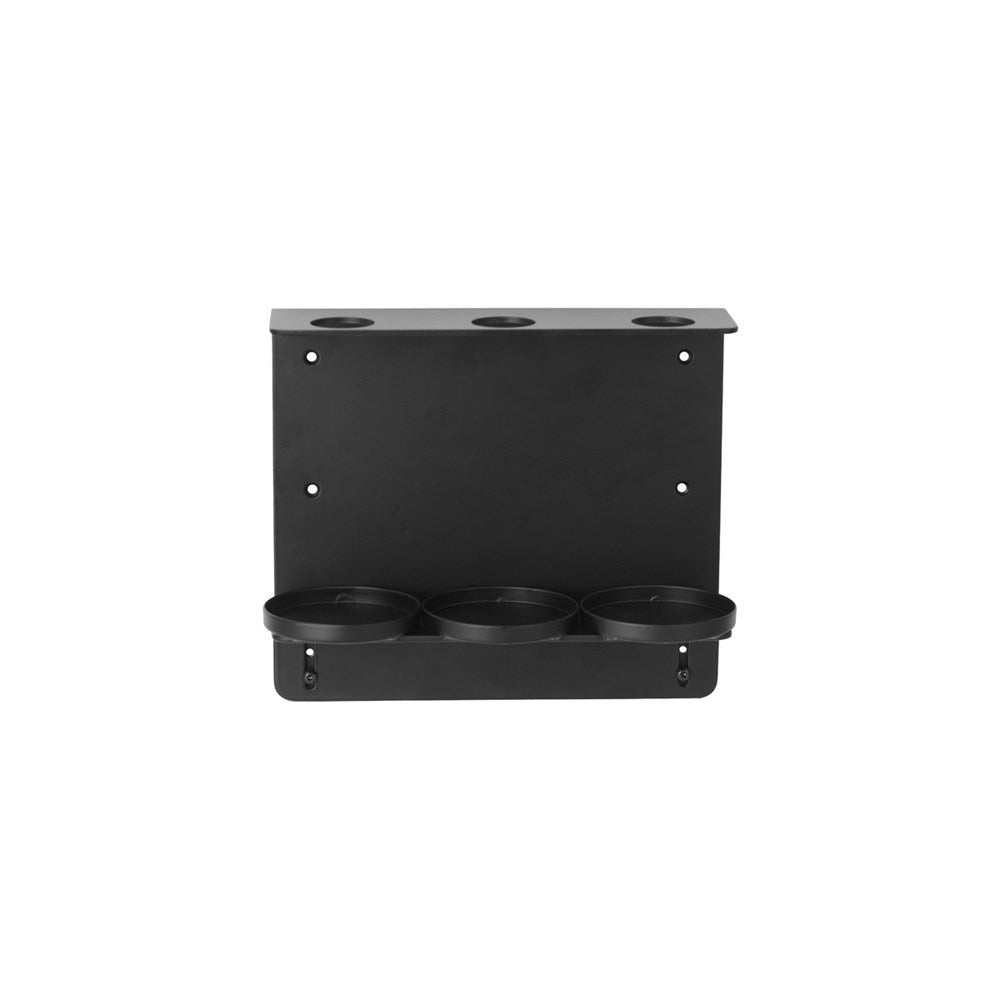 Triple Wall Holder, Suits 500ml Bottles, Matt Black