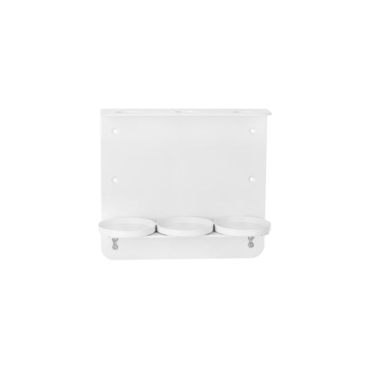 Triple Wall Holder, Suits 500ml Bottles, Matt White