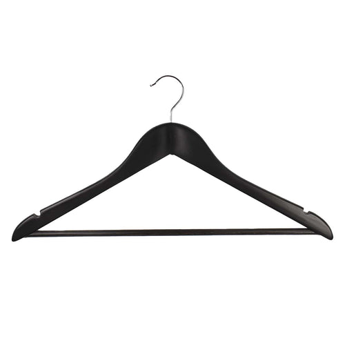 Wooden Hanger with Rod, Black Colour