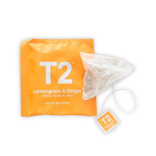 T2 Herbal Tea Lemongrass & Ginger, No Caffeine, 100 Teabags