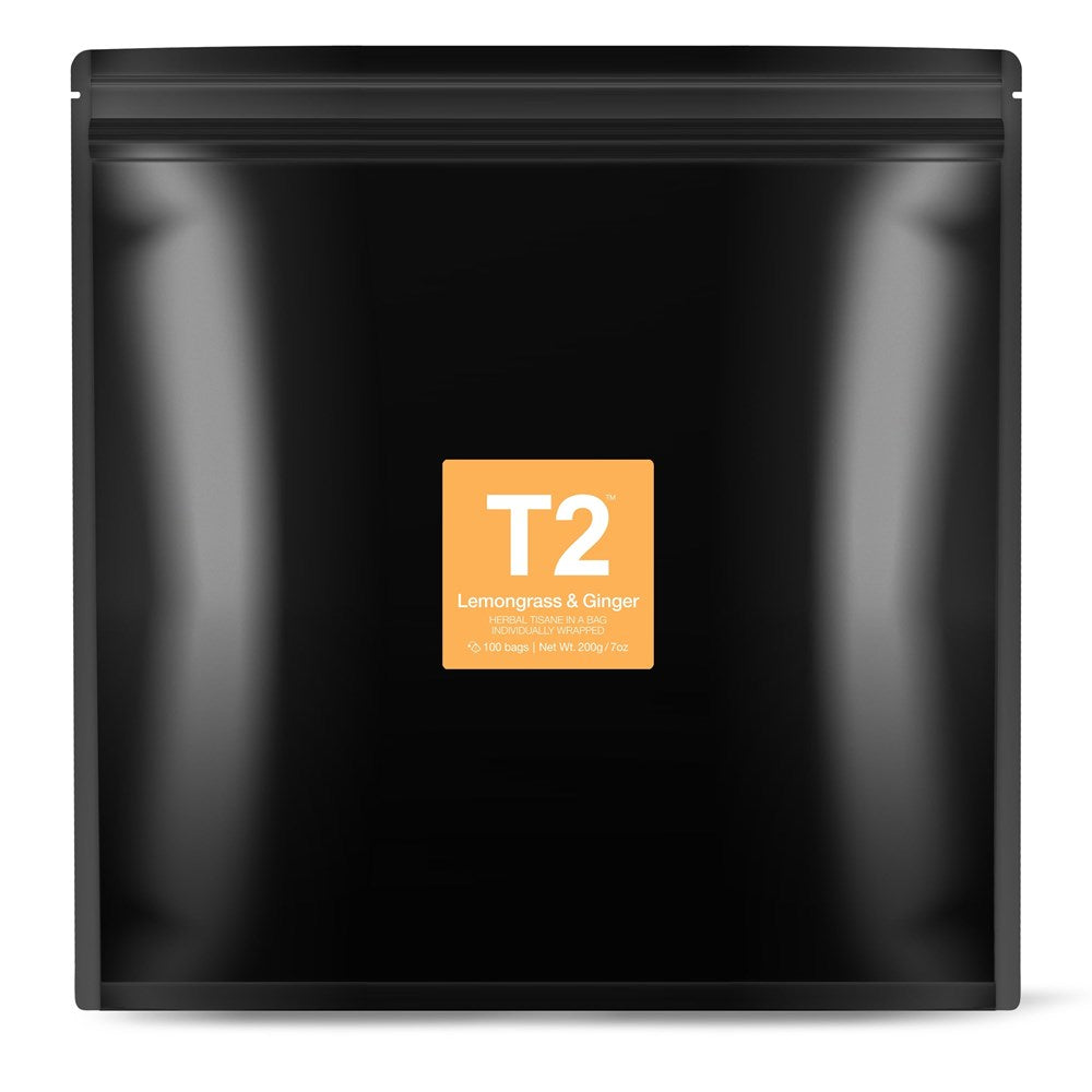 T2 Herbal Tea Lemongrass & Ginger, No Caffeine, 100 Teabags