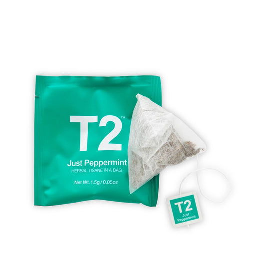 T2 Herbal Tea Just Peppermint, No Caffeine, 100 Teabags
