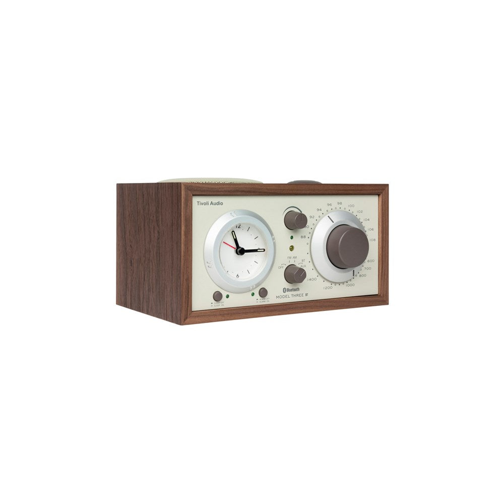 Tivoli Audio Bluetooth Alarm Radio Model Three BT, Walnut/Beige
