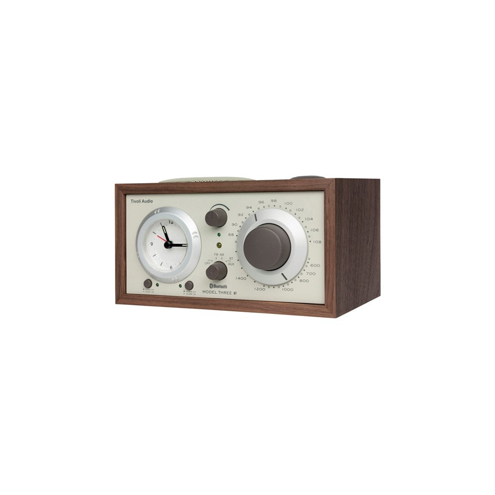 Tivoli Audio Bluetooth Alarm Radio Model Three BT, Walnut/Beige