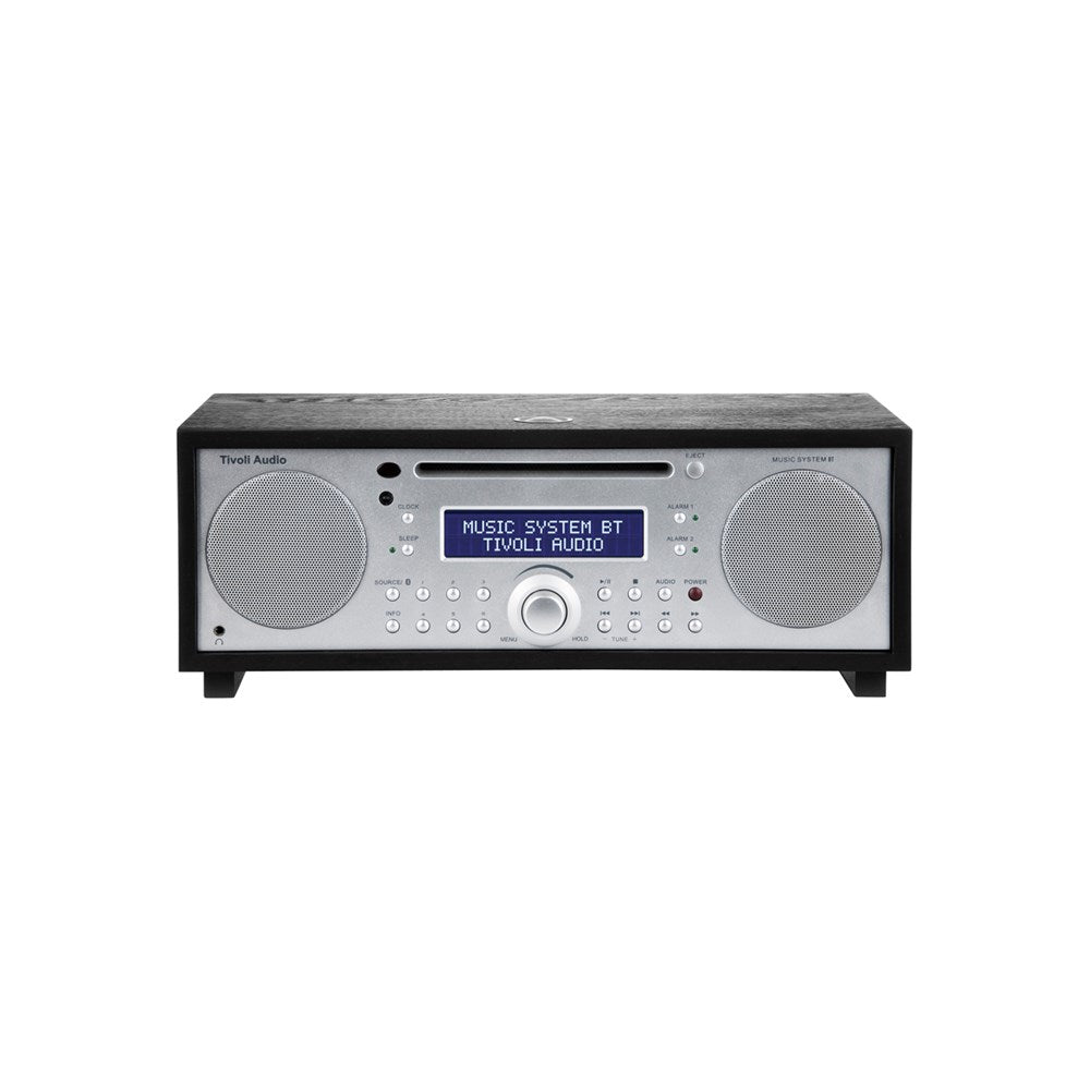 Tivoli Audio Bluetooth Alarm Radio CD Music System+, Black/Silver