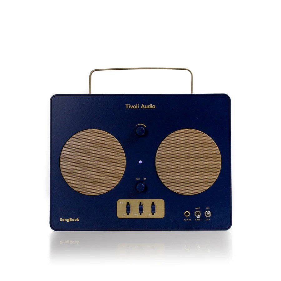 Tivoli Audio Bluetooth Speaker Songbook, Built-In Battery, Blue/Gold