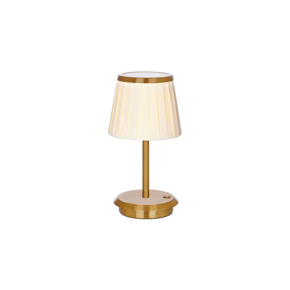 Tablekraft Cordless Table Lamp ADELAIDE, 260mm, 3W LED, Brass