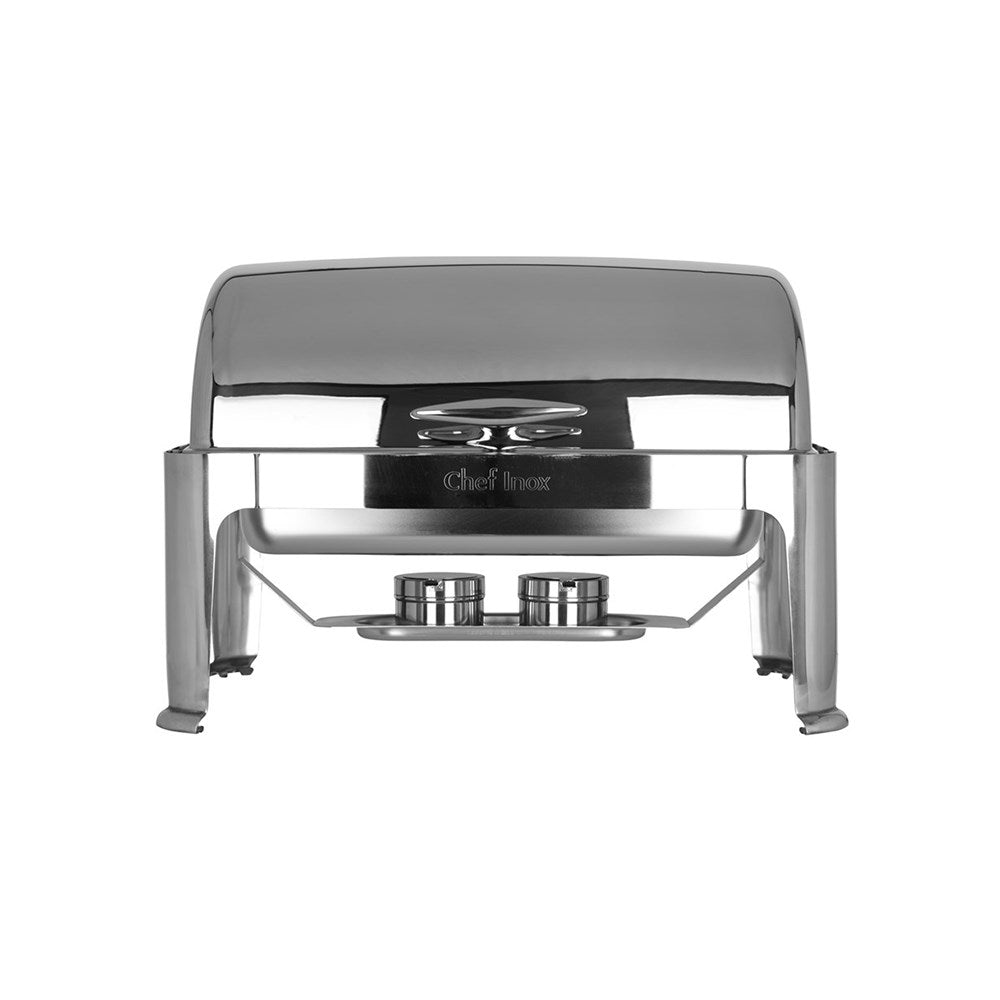 Chef Inox Stackable Roll-Top Chafer, 1/1 Size, Rectangle, 18/0 SS