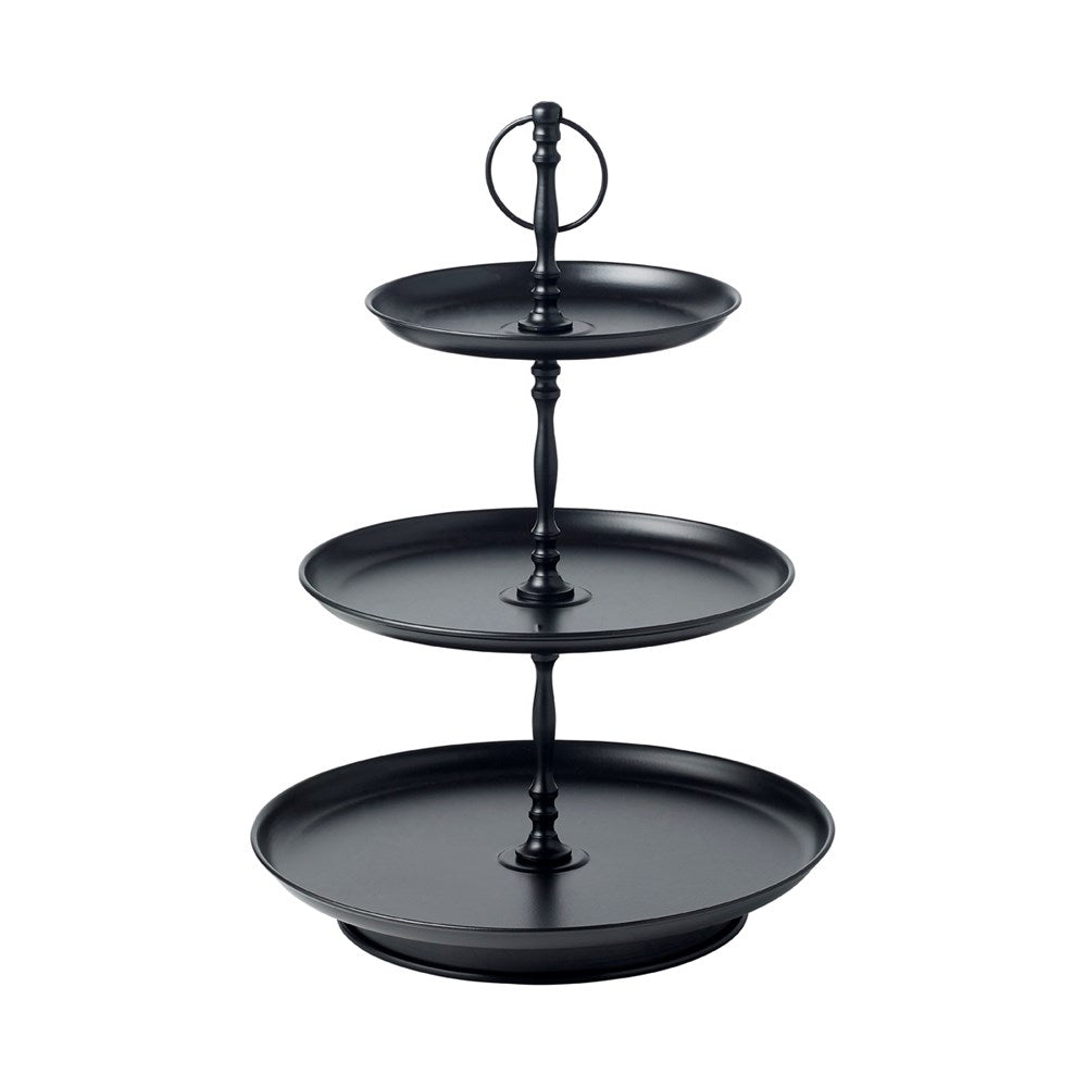 Chef Inox Tea Stand CONEY ISL, 3-Tier, Galvanised, Black