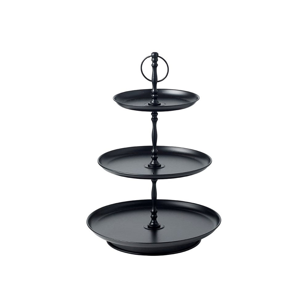 Chef Inox Tea Stand CONEY ISL, 3-Tier, Galvanised, Black
