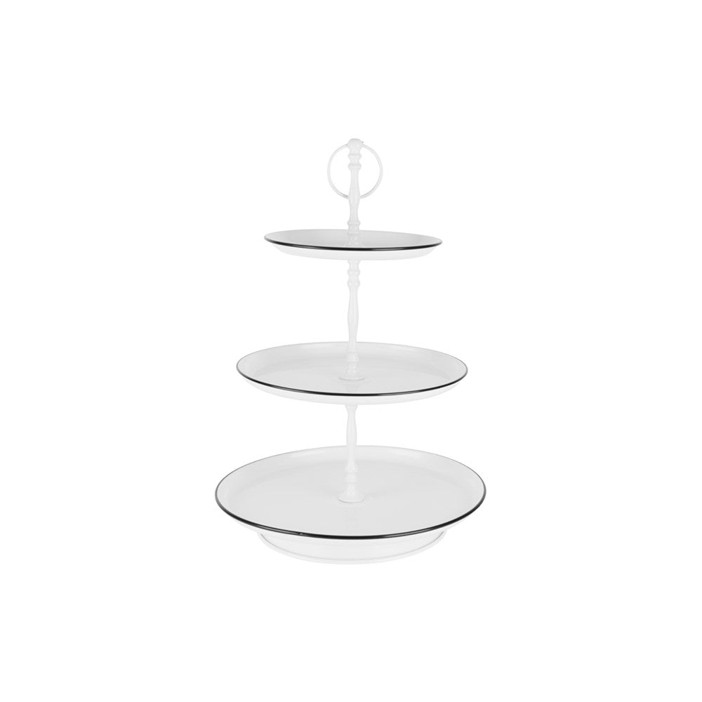 Chef Inox Tea Stand CONEY ISL, 3-Tier, Galvanised, White