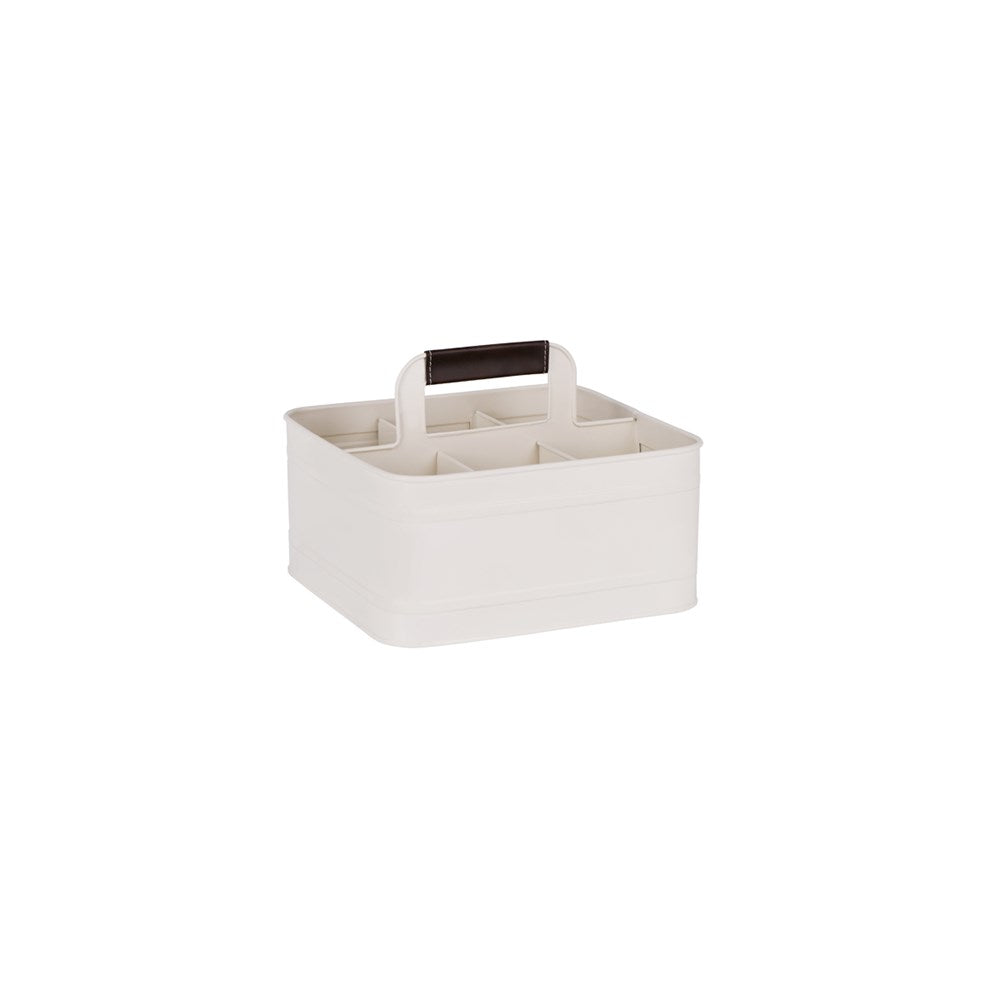 Chef Inox Caddy CONEY ISL, Rectangle, Leather Handle, Creme