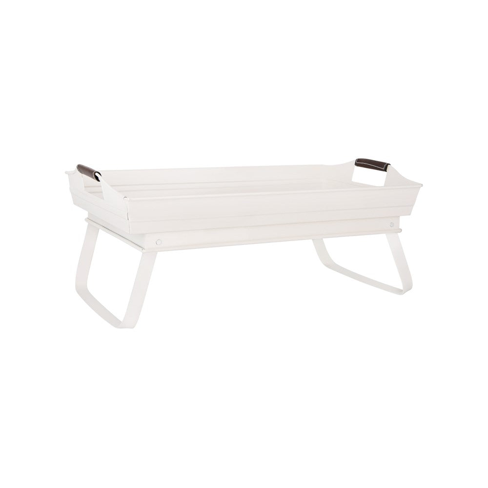 Chef Inox Rectangular Tray CONEY ISL, with Legs & Handles, Creme