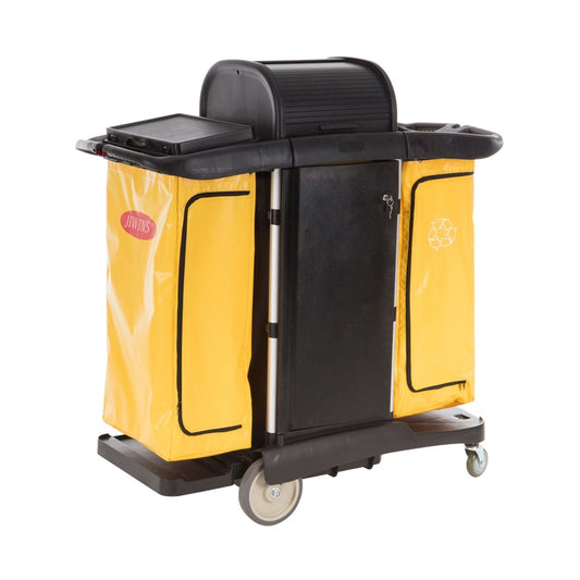 Jiwins Medical Places Cart, Yellow Bags, Polypropylene, Black