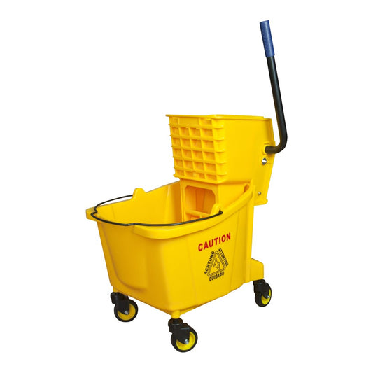 Jiwins Wringer Mop Bucket Trolley, 32L, Polypropylene, Yellow