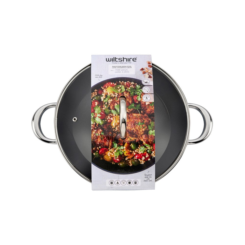 Wiltshire Non-Stick Casserole, Lid EASYCOOK BLUE, 280mm, Aluminium