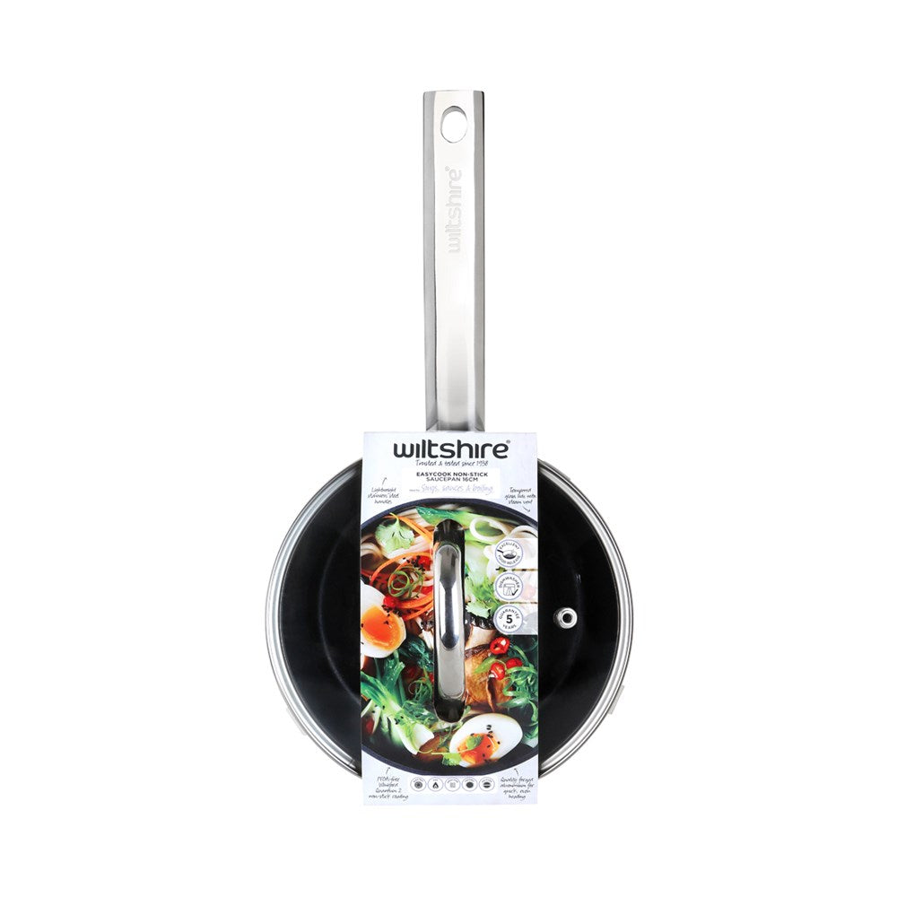 Wiltshire Non-Stick Saucepan, Lid EASYCOOK BLUE, 160mm, Aluminium