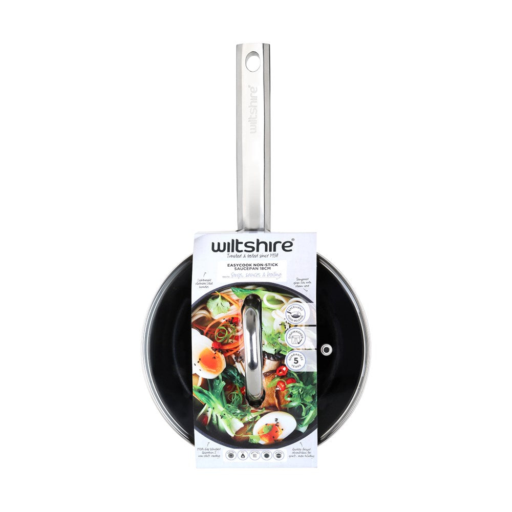 Wiltshire Non-Stick Saucepan, Lid EASYCOOK BLUE, 180mm, Aluminium