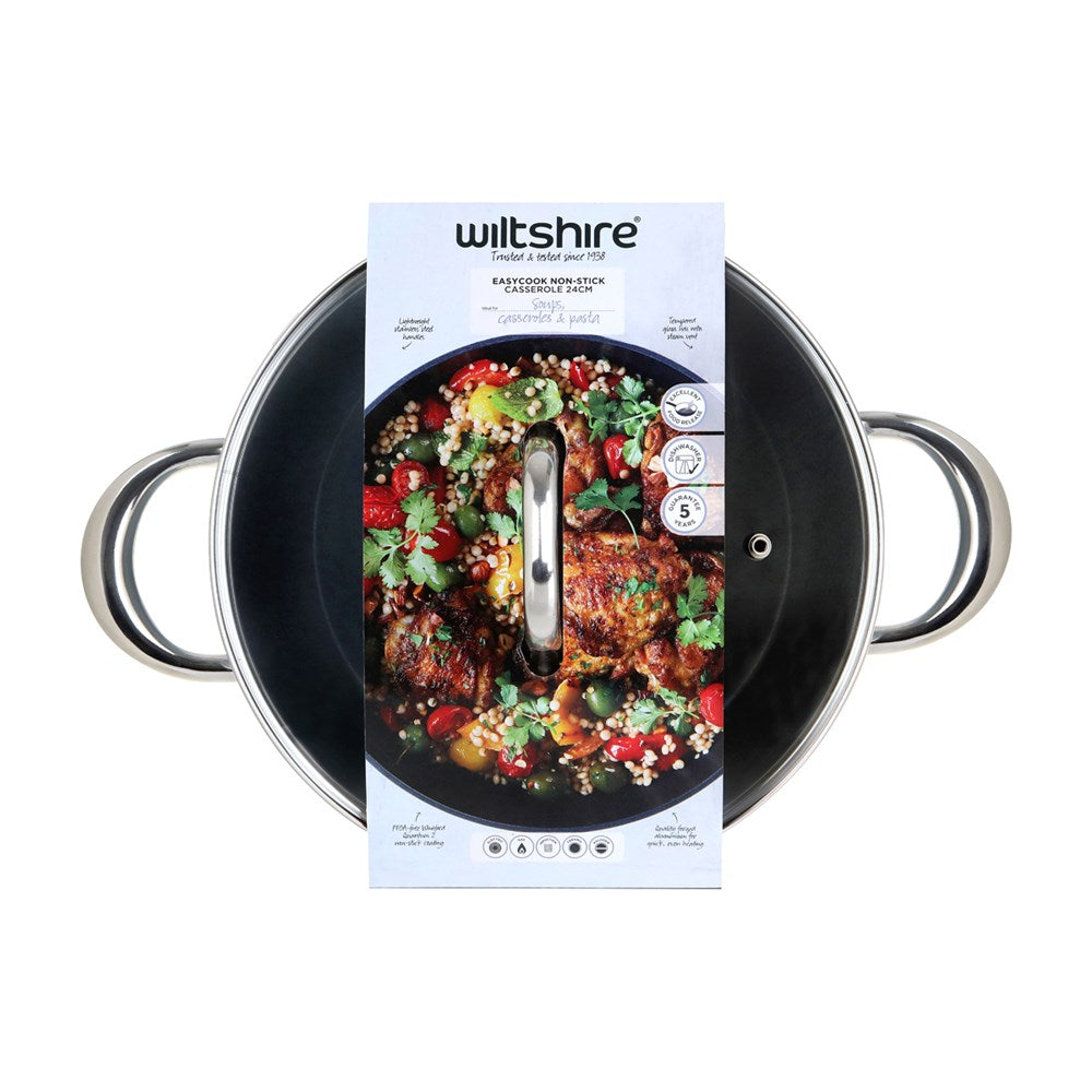 Wiltshire Non-Stick Saucepan, Lid EASYCOOK BLUE, 240mm, Aluminium
